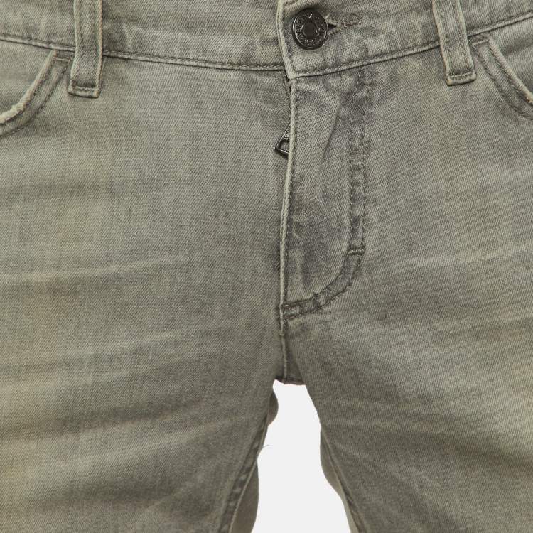 Pre Owned Dolce & Gabbana Grey Denim Shorts M/Waist 35"