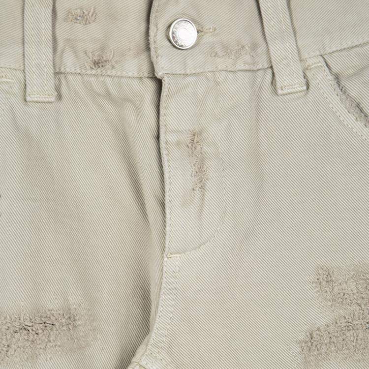 Pre Owned Dolce & Gabbana 14 Gold Beige Distressed Ripped Jeans S