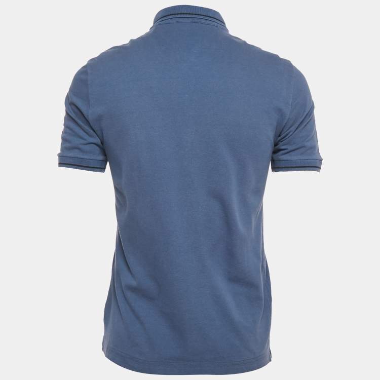Pre Owned Dolce & Gabbana ark Blue Cotton Pique Polo T-Shirt M