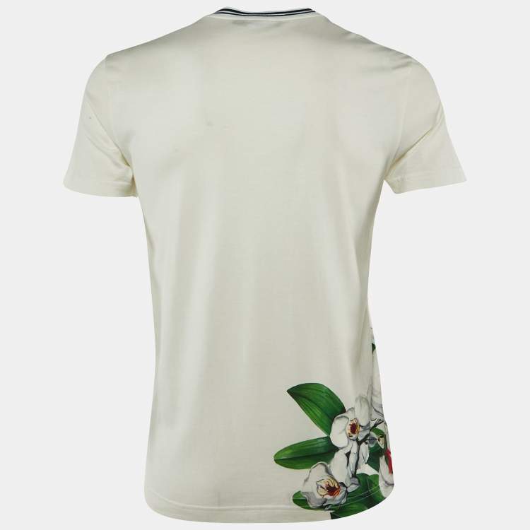 Pre Owned Dolce & Gabbana Multicolor Printed Cotton Crew Neck T-Shirt S