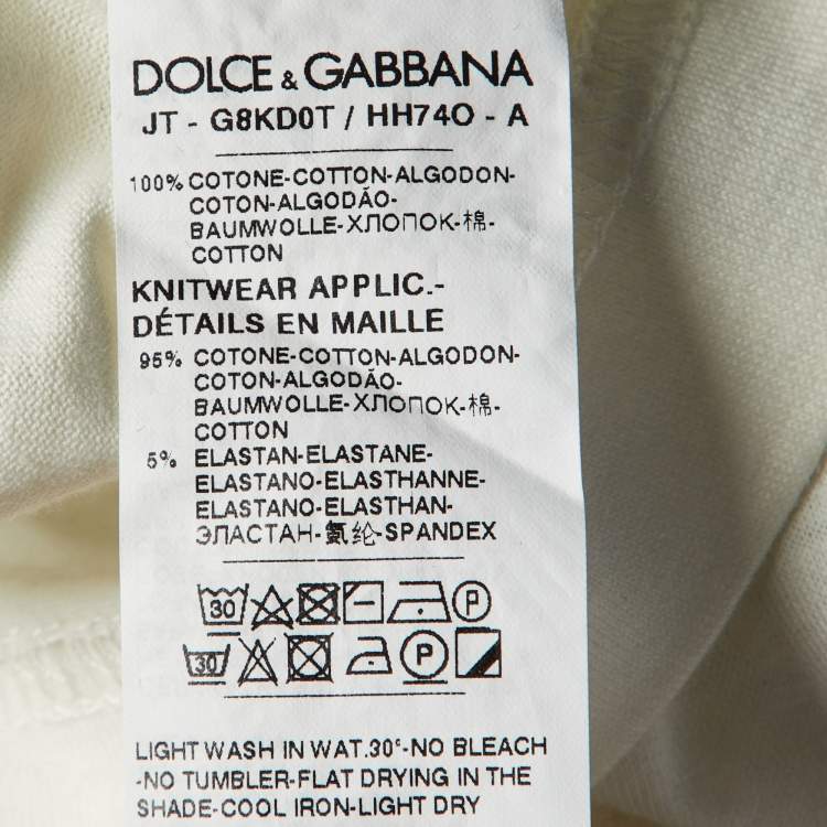 Pre Owned Dolce & Gabbana Multicolor Printed Cotton Crew Neck T-Shirt S