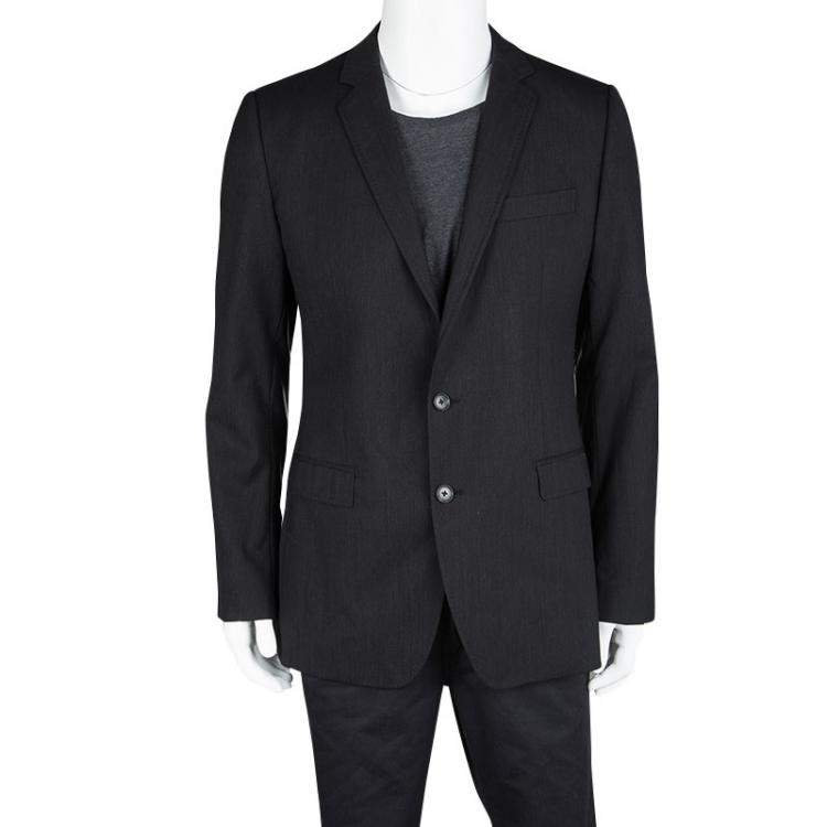 Pre Owned Dolce & Gabbana Martini Black Wool Tailored Two Button Blazer XL