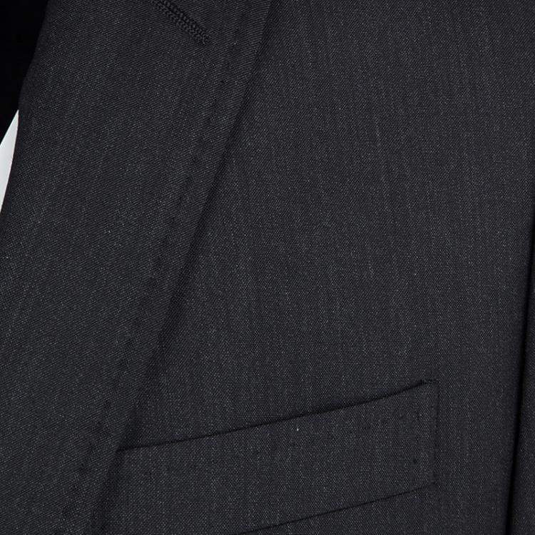 Pre Owned Dolce & Gabbana Martini Black Wool Tailored Two Button Blazer XL