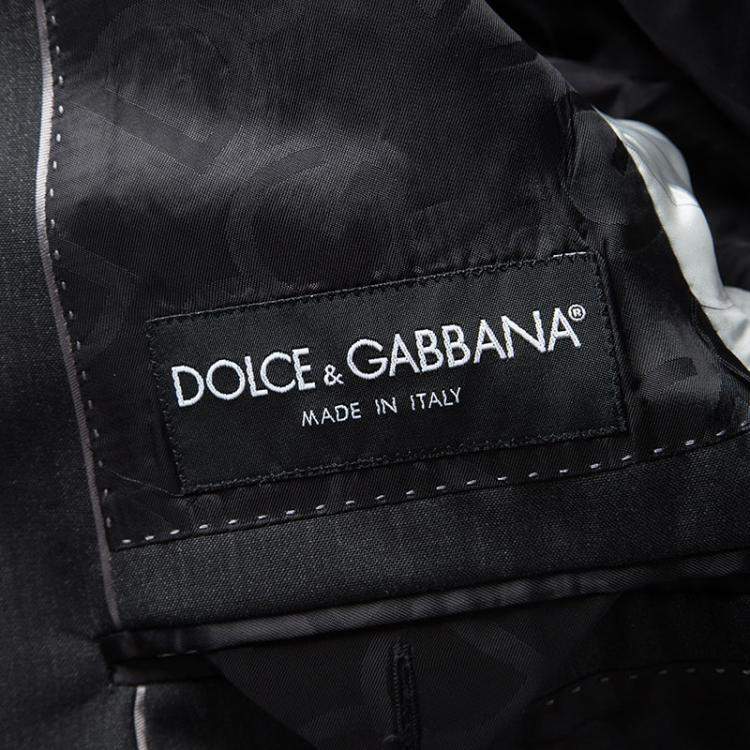 Pre Owned Dolce & Gabbana Martini Black Wool Tailored Two Button Blazer XL