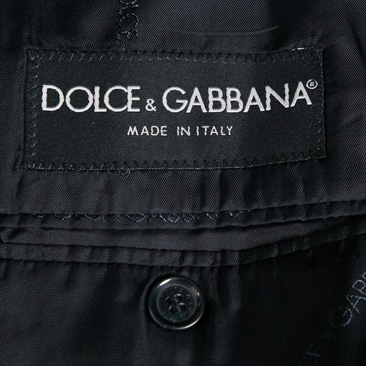 Pre Owned Dolce & Gabbana Navy Blue Wool Single Breasted Suit XXXL