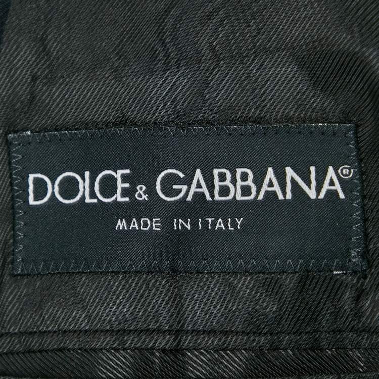 Pre Owned Dolce & Gabbana Navy Blue Striped Single Breasted Blazer XXXL