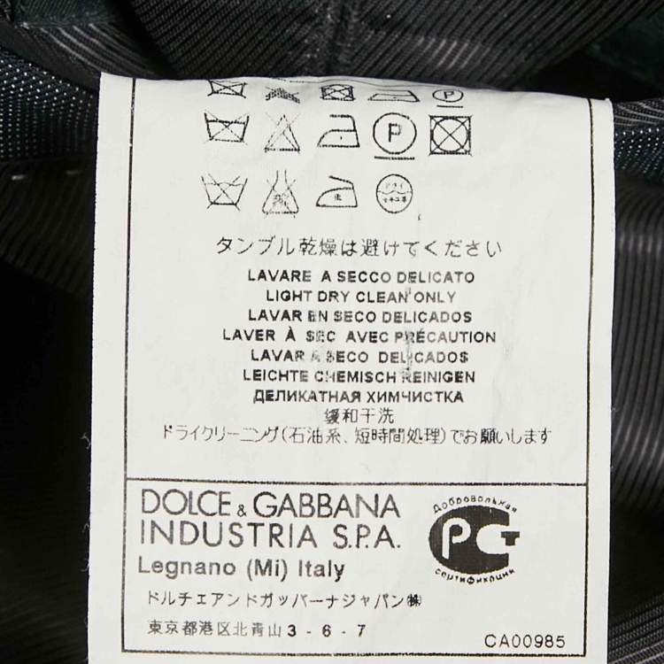 Pre Owned Dolce & Gabbana Navy Blue Wool Blend Single Breasted Suit L