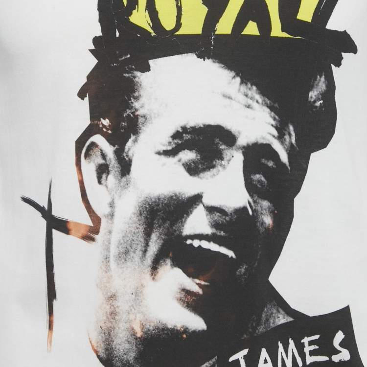 Pre Owned Dolce & Gabbana White James Dean Jersey Crewneck T-Shirt M