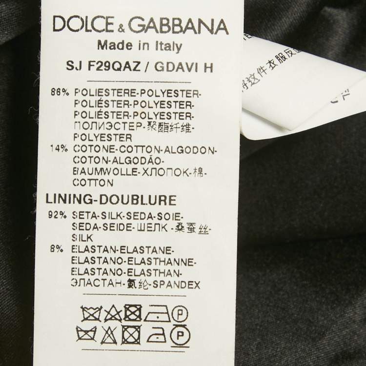Pre Owned Dolce & Gabbana Gold Sequin Embellished Toggle Up Blazer XS