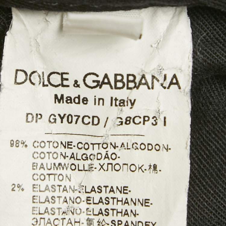 Pre Owned Dolce & Gabbana Grey Washed Denim Slim Fit Jeans M