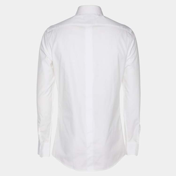 Pre Owned Dolce & Gabbana White Cotton Long Sleeve Shirt S
