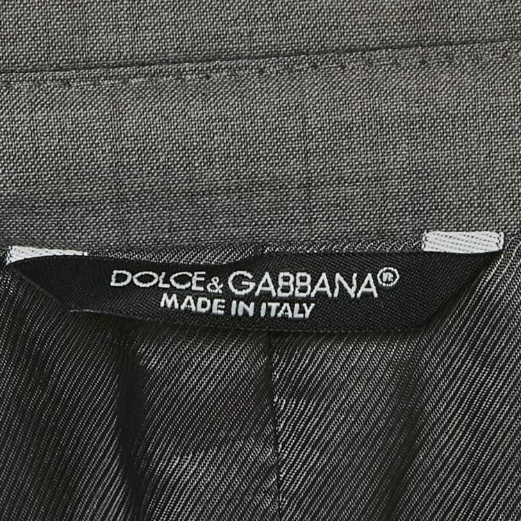Pre Owned Dolce & Gabbana Grey Wool Tailored Martini Pants Suit  XL