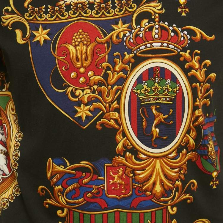 Pre Owned Dolce & Gabbana Black Stemmi 3 Print Cotton Crewneck T-Shirt S