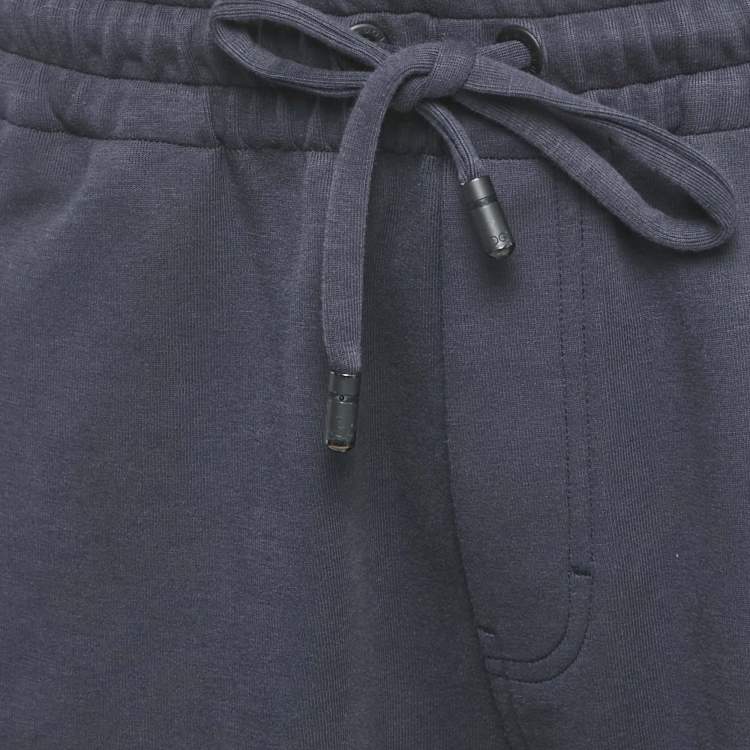 Pre Owned Dolce & Gabbana Blue Cotton Knit Shorts M