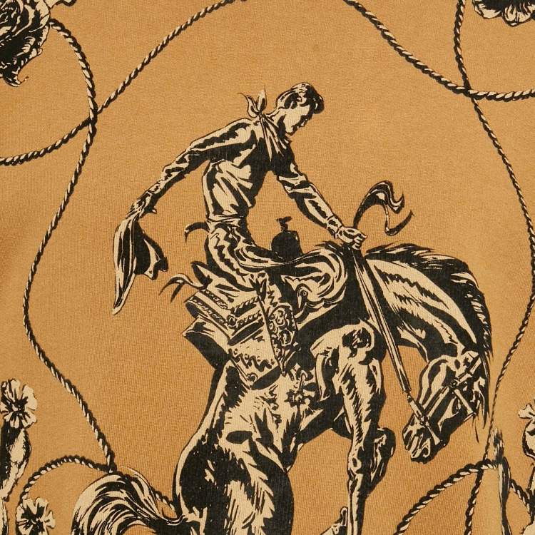 مملوكة مسبقًا Dolce & Gabbana Brown Patterend Knit Sweatshirt XL