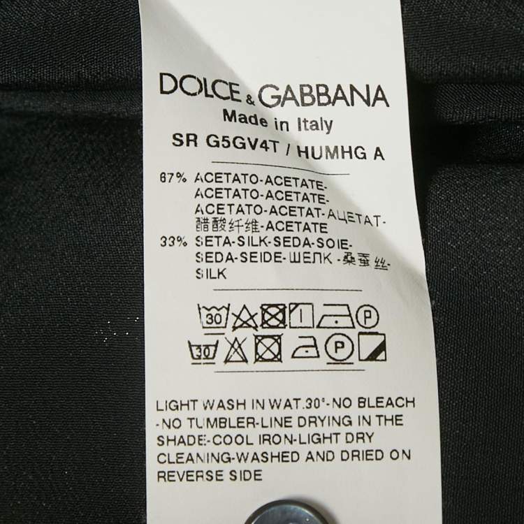 Pre Owned Dolce & Gabbana Gold Metallic Lamé Long Sleeve Shirt L