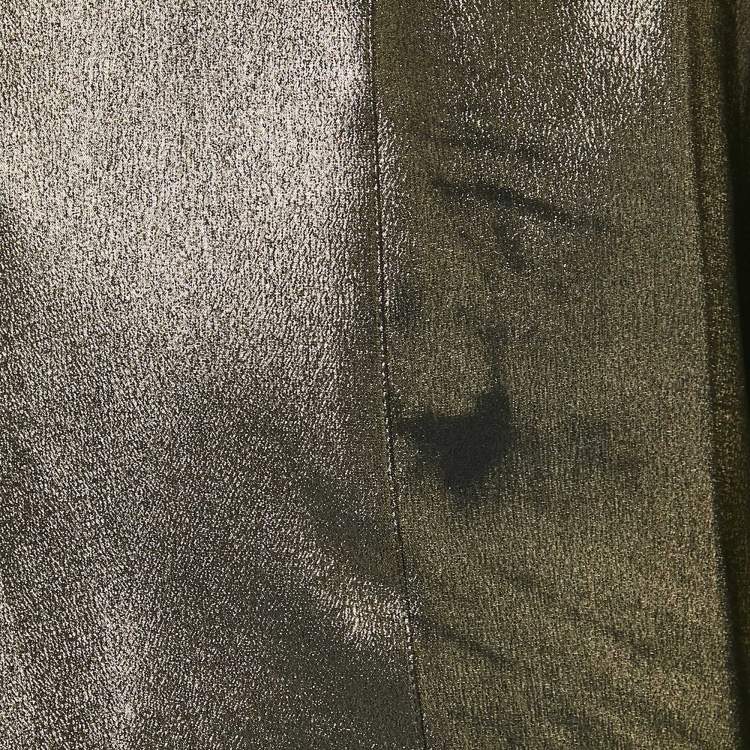 Pre Owned Dolce & Gabbana Gold Metallic Lamé Long Sleeve Shirt L