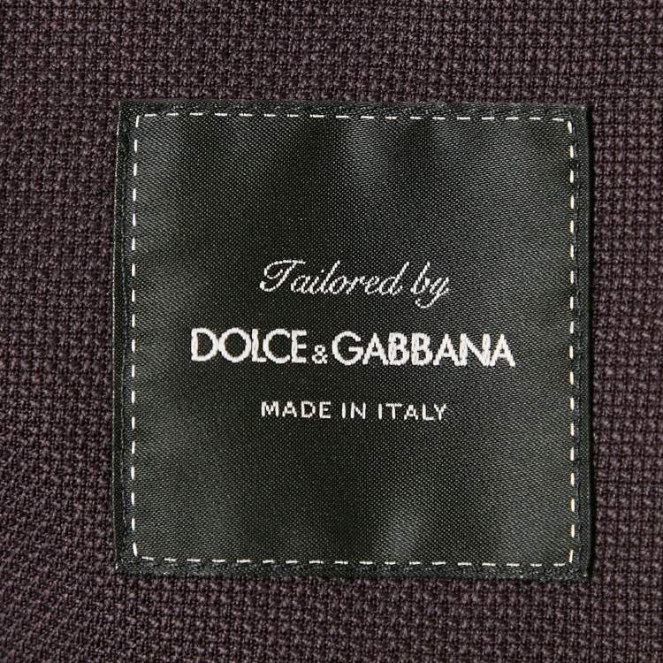 Pre Owned Dolce & Gabbana Purple Embroidered Wool Tailored Blazer XL