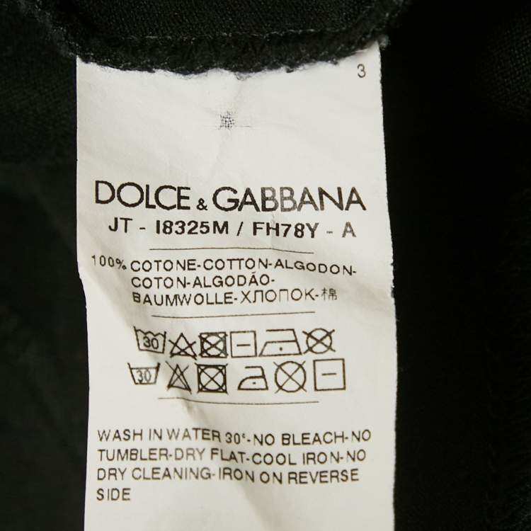 Pre Owned Dolce & Gabbana Exclusive Black Printed Jersey T-Shirt XL