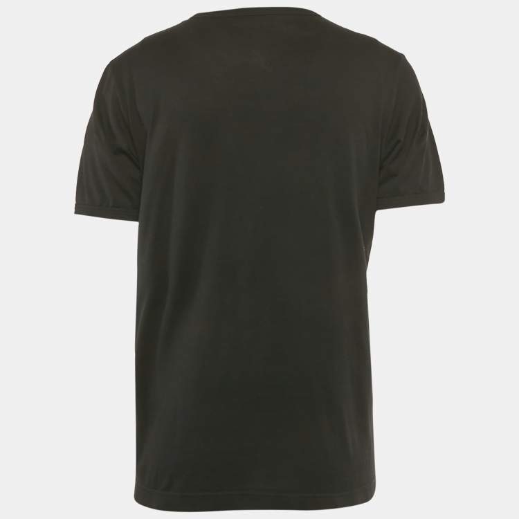 Pre Owned Dolce & Gabbana Exclusive Black Printed Jersey T-Shirt XL