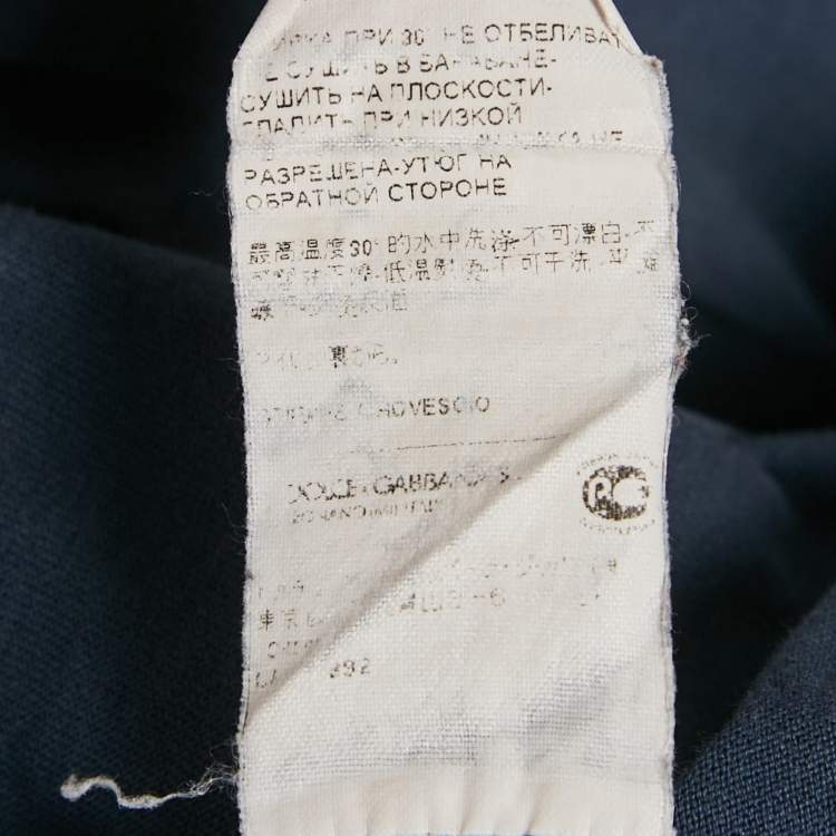 Pre Owned Dolce & Gabbana Blue Jersey Crew Neck T-Shirt L