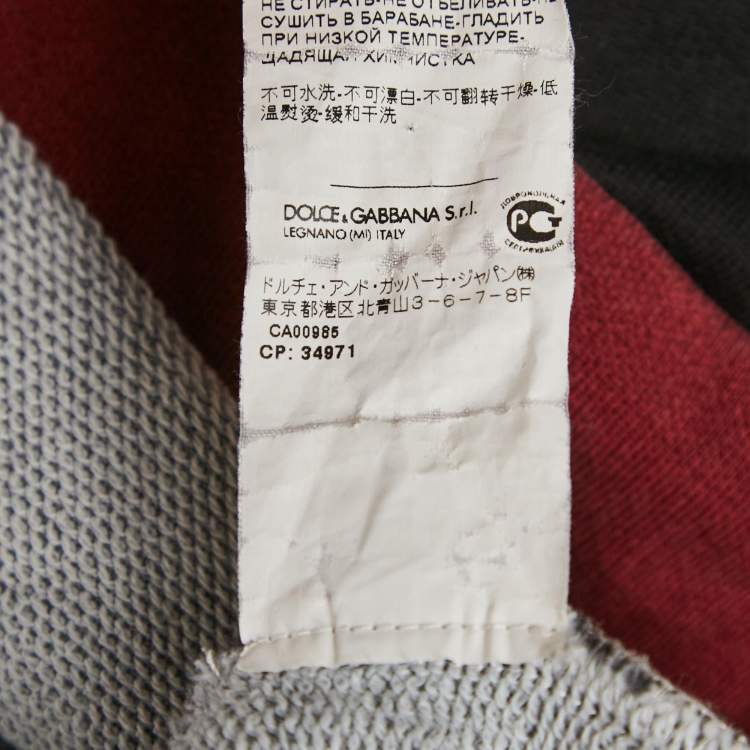 Pre Owned Dolce & Gabbana Black Crown Print Cotton Hoodie XXL