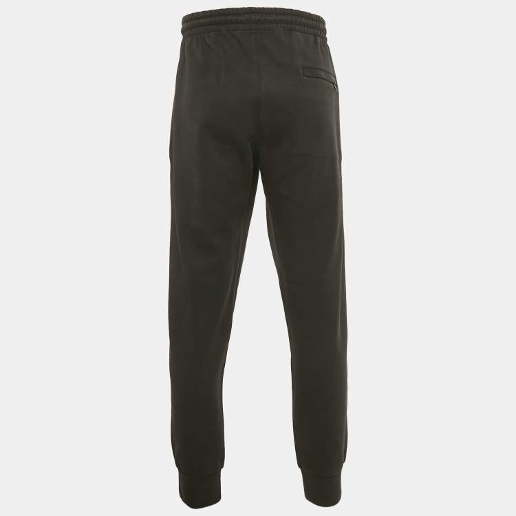 Pre Owned Dolce & Gabbana Black Crown Embroidered Cotton Jogger Pants XXXL