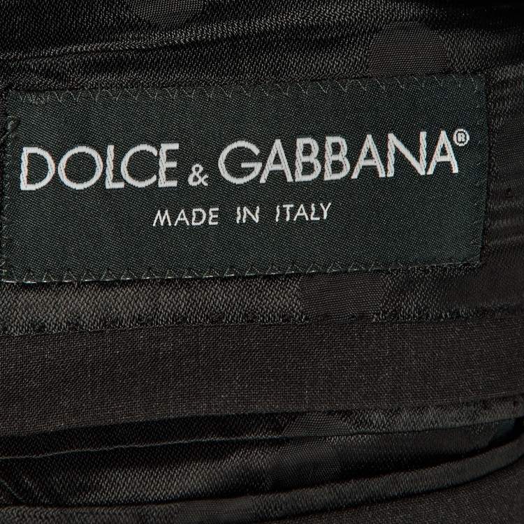 Pre Owned Dolce & Gabbana Grey Wool Single Breasted Martini Blazer XXL