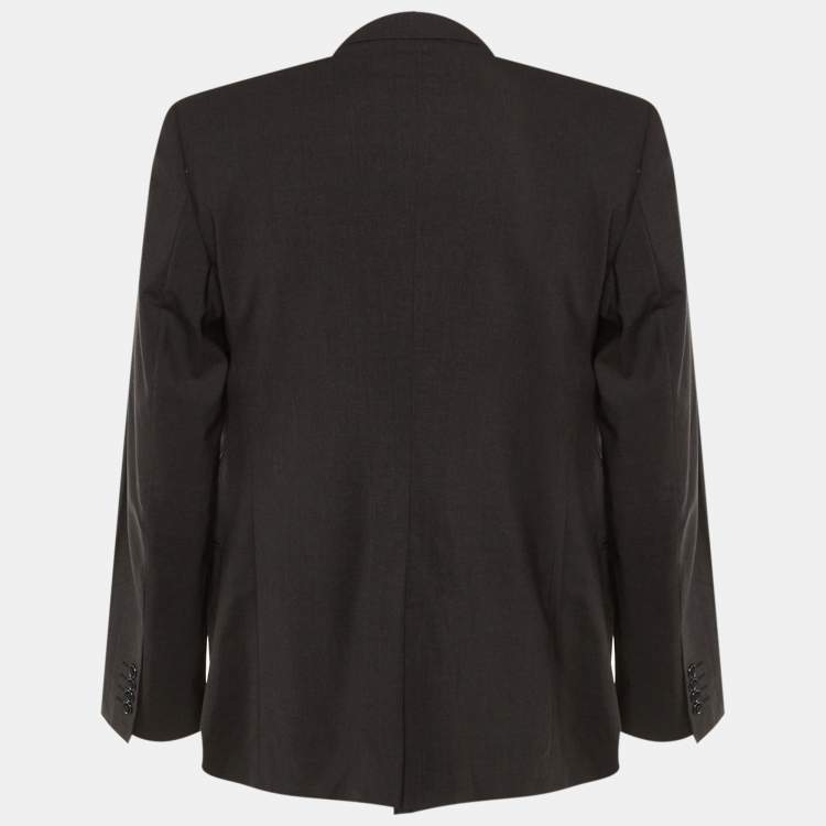 Pre Owned Dolce & Gabbana Grey Wool Single Breasted Martini Blazer XXL