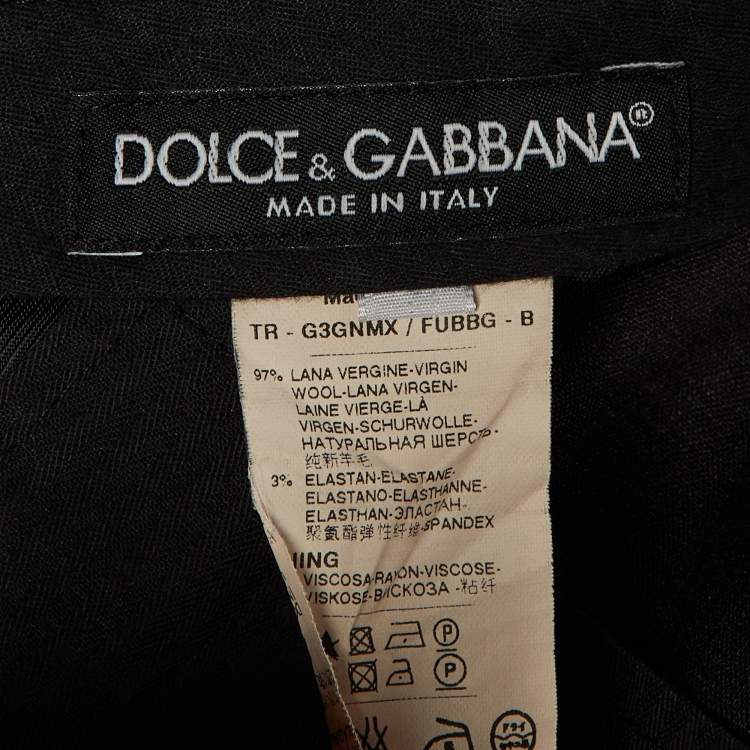 Pre Owned Dolce & Gabbana Grey Wool Trousers XL 