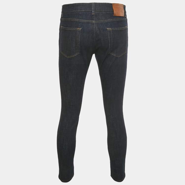 Pre Owned Dolce & Gabbana Navy Blue Denim Slim  Fit Jeans M/Waist 35"