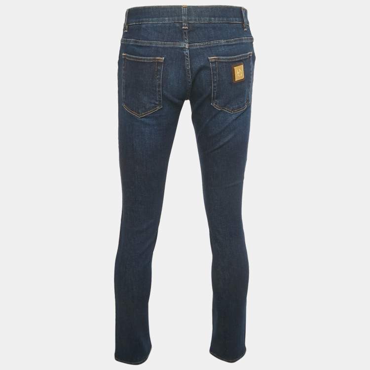 مملوكة مسبقًا Dolce & Gabbana Blue Denim Skinny Fit Jeans S/Waist 30"