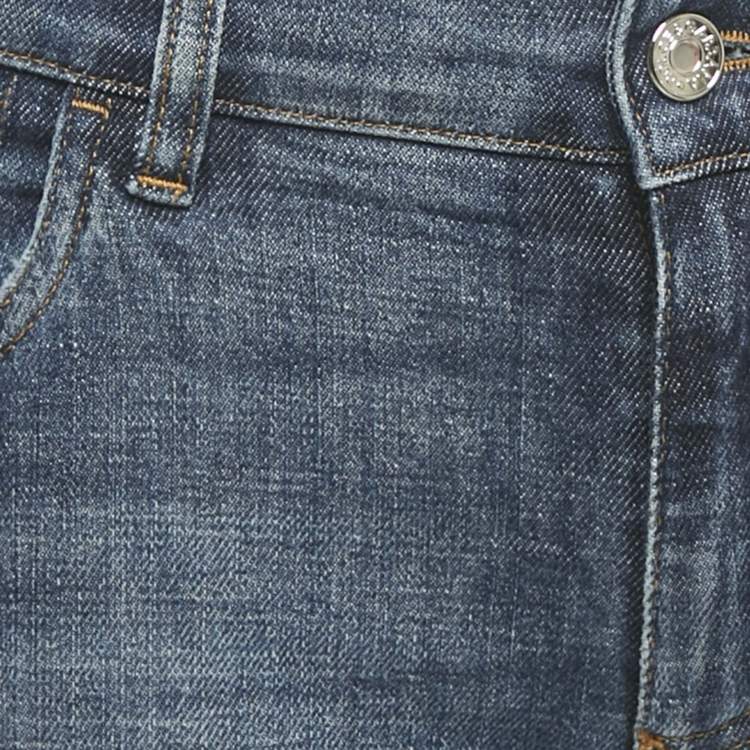 مملوكة مسبقًا Dolce & Gabbana Blue Washed Denim Skinny  Jeans M/Waist 32"