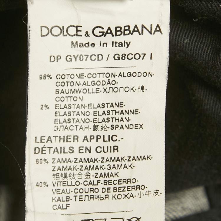Pre Owned Dolce & Gabbana Black Faded Denim Slim Fit Jeans M/Waist 32"