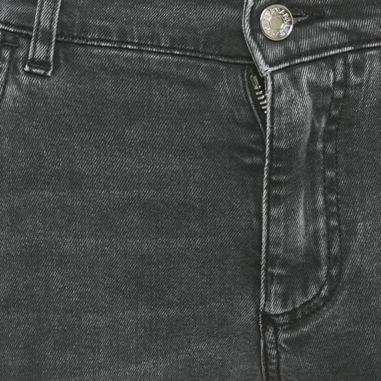 Pre Owned Dolce & Gabbana Black Faded Denim Slim Fit Jeans M/Waist 32"