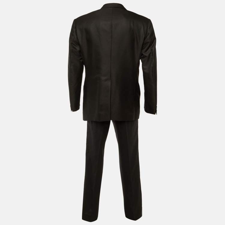 Pre Owned Dolce & Gabbana Black Wool & Silk Martini Suit XXL