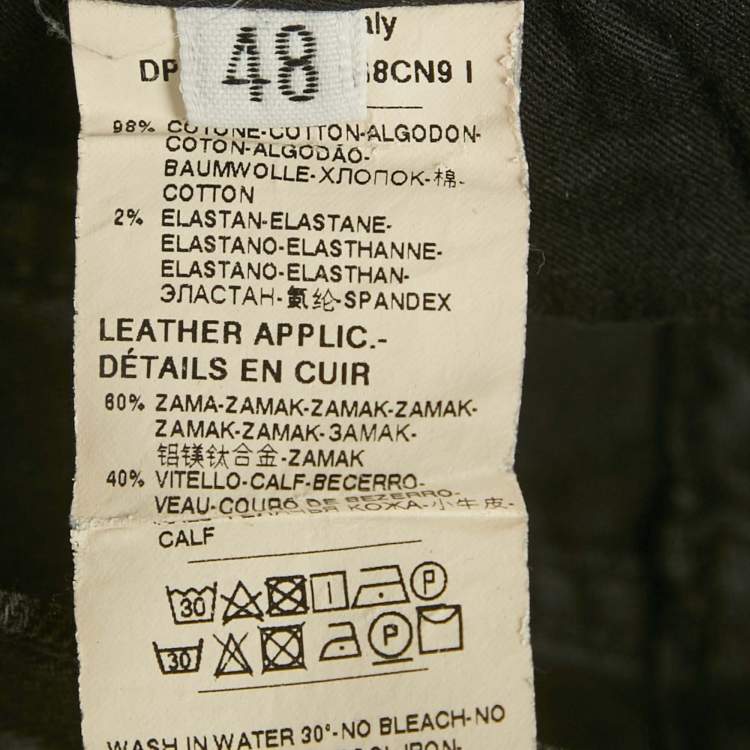 Pre Owned Dolce & Gabbana Black Denim Slim Fit Jeans M Waist 33"