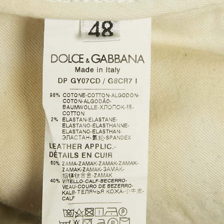 Pre Owned Dolce & Gabbana Blue Denim Slim Fit Jeans M/Waist 31"