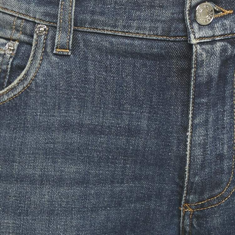 Pre Owned Dolce & Gabbana Blue Denim Slim Fit Jeans M/Waist 31"