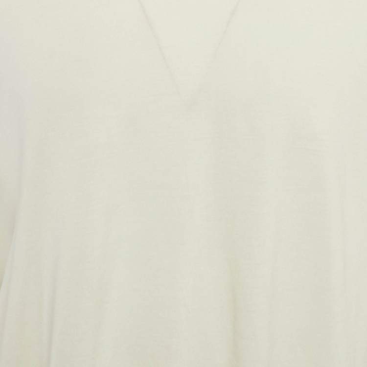 مملوكة مسبقًا Dolce & Gabbana Cream Jersey Crewneck T-Shirt XXL