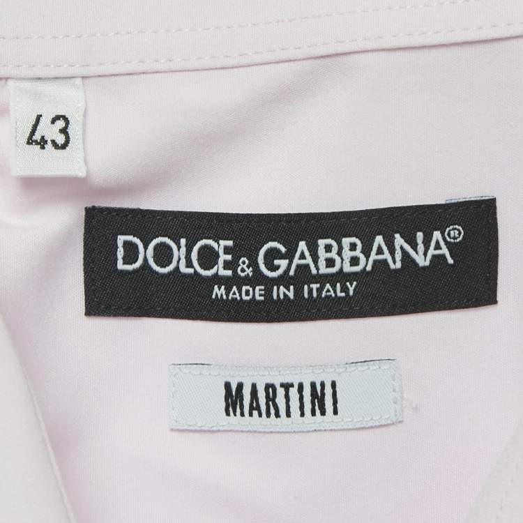 Pre Owned Dolce & Gabbana Pink Cotton Martini Shirt XXL
