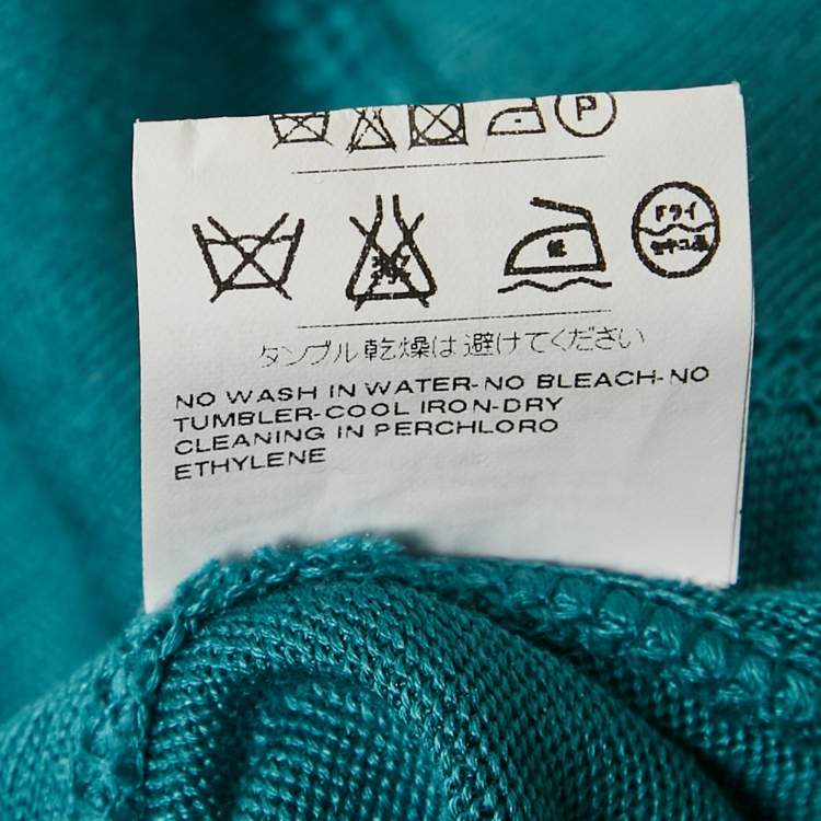 Pre Owned Dolce & Gabbana Blue Knit Hooded Sweatshirt L