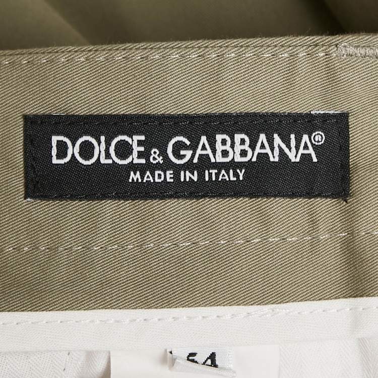 Pre Owned Dolce & Gabbana Beige Gabardine Formal Trousers XXL