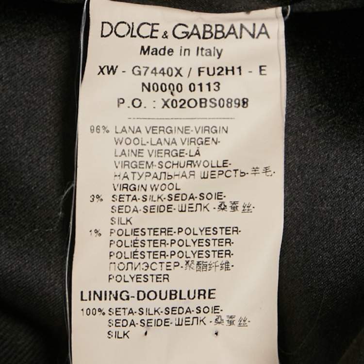 Pre Owned Dolce & Gabbana Black Wool and Silk Waistcoat L