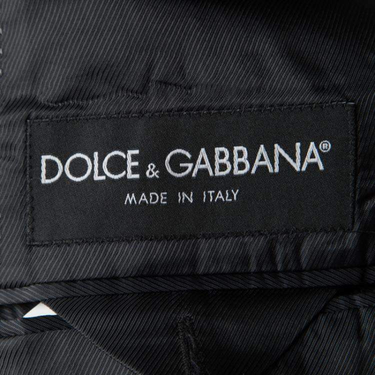 Pre Owned Dolce & Gabbana Black Wool Silk Tailored Martini Blazer XL
