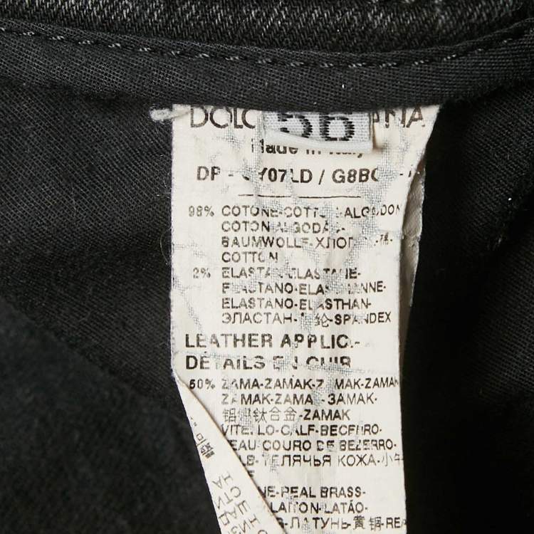 Pre Owned Dolce & Gabbana Black Faded Denim Skinny  Jeans XXXL/Waist 38"