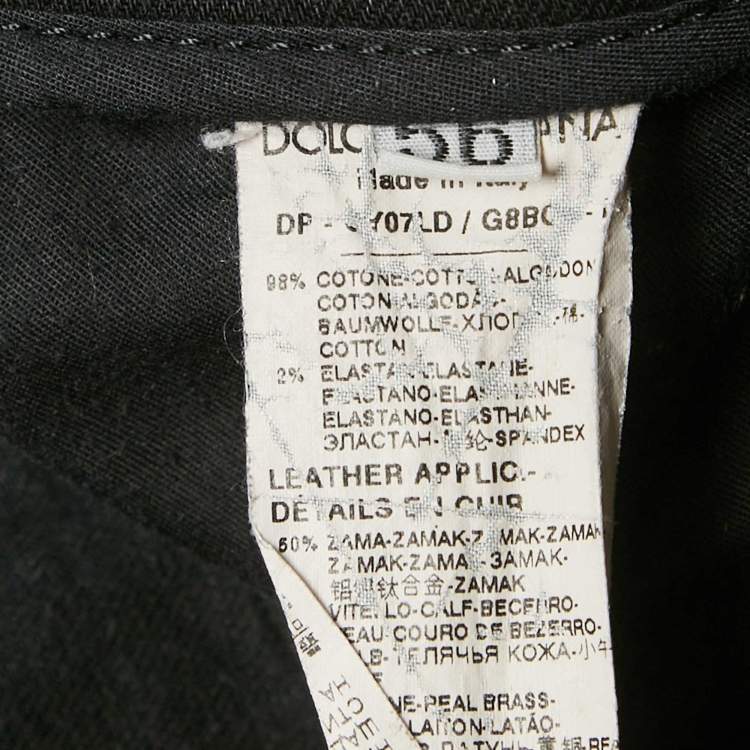 Pre Owned Dolce & Gabbana Black Faded Denim Skinny  Jeans XXXL/Waist 38"