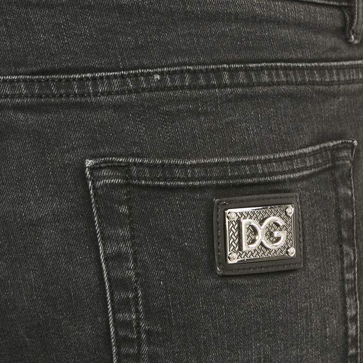 Pre Owned Dolce & Gabbana Black Faded Denim Skinny  Jeans XXXL/Waist 38"