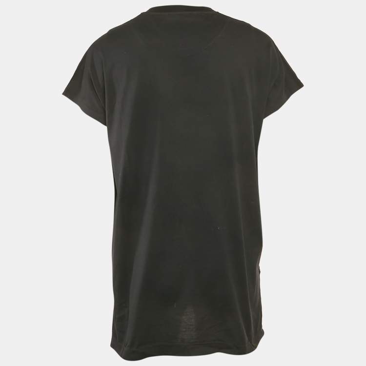 Pre Owned Dolce & Gabbana Blue Card Print Jersey T-Shirt L