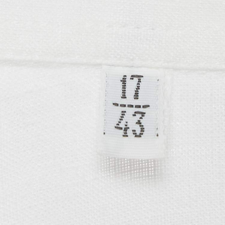 Pre Owned Dolce & Gabbana Martini White Linen Regular Fit Shirt XL